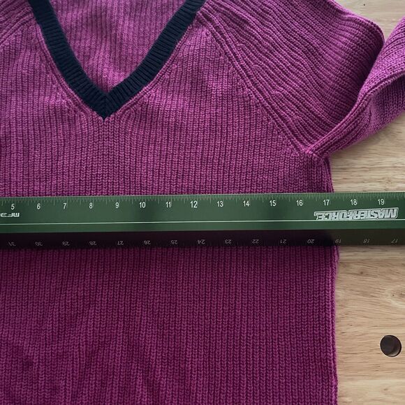 Talbots Sweater‎ Knit Ribbed V Neck lightweight Cotton Blend Pullover Medium New - Picture 6 of 10